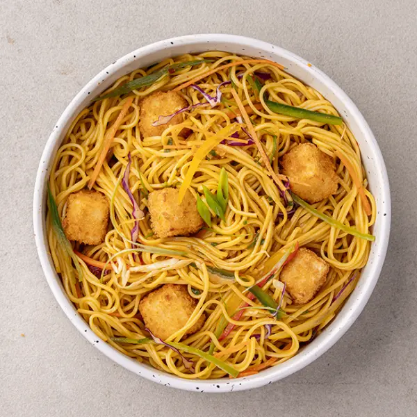 Tofu Nugget Poppers With Chili Garlic Noodles